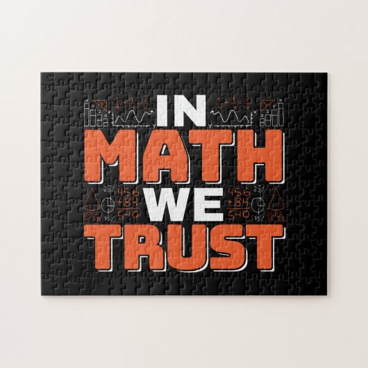 Mathematics Teacher Quote - In Wiskunde vertrouwen Legpuzzel (Horizontaal)