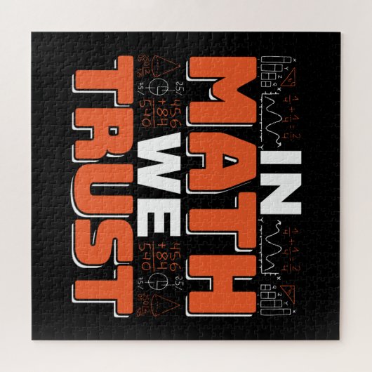 Mathematics Teacher Quote - In Wiskunde vertrouwen Legpuzzel (Horizontaal)