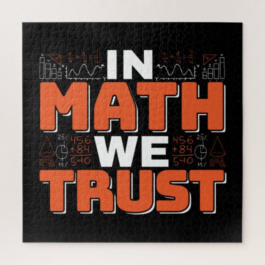 Mathematics Teacher Quote - In Wiskunde vertrouwen Legpuzzel (Verticaal)