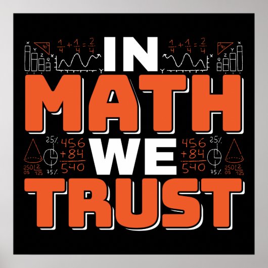 Mathematics Teacher Quote - In Wiskunde vertrouwen Poster (Voorkant)