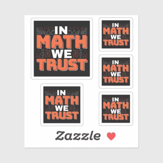 Mathematics Teacher Quote - In Wiskunde vertrouwen Sticker (Vel)