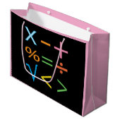 Mathematics Wiskunde Symbol Wiskunde Groot Cadeauzakje (Voorkant Gekanteld)