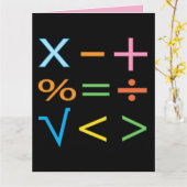 Mathematics Wiskunde Symbol Wiskunde Kaart (Gele Bloem)