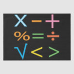 Mathematics Wiskunde Symbol Wiskunde Tissuepapier<br><div class="desc">Mathematics Wiskunde Symbol Wiskunde Tissue Paper origineel ontwerp van Nisha Prabhu. Voeg een vleugje kleur en een vleugje intellect toe aan je volgende cadeau- of ambachtsproject met ons levendige Wiskunde Symbol Tissue Paper! Perfect voor opvoeders, studenten en liefhebbers van wiskunde, dit speelse tissuepapier toont een prachtige reeks wiskunde-symbolen, allemaal in...</div>