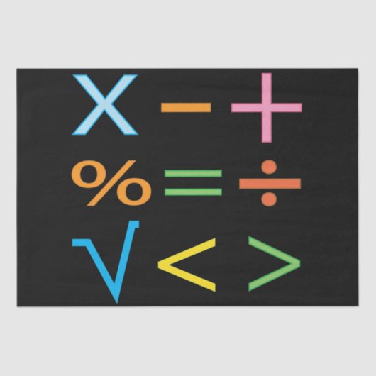 Mathematics Wiskunde Symbol Wiskunde Tissuepapier (Voorkant)