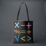 Mathematics Wiskunde Symbol Wiskunde Tote Bag<br><div class="desc">Wiskunde Wiskunde Symbool Wiskunde Canvas tas origineel ontwerp van Nisha Prabhu. Verhoog uw stijl en laat uw passie voor wiskunde zien met onze opvallende Mathematics Wiskunde Symbol-Canvas tas! Dit veelzijdige accessoire is perfect voor studenten, opvoeders of iedereen die van de schoonheid van symbolen houdt. Dit tas is versierd met een...</div>