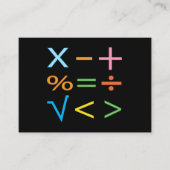 Mathematics Wiskunde Symbol Wiskunde Visitekaartje (Voorkant)