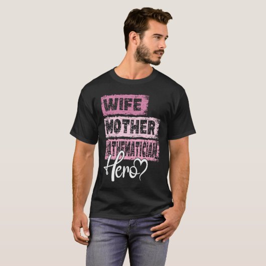 Mathematicus, held moeder t-shirt (Voorkant volledig)