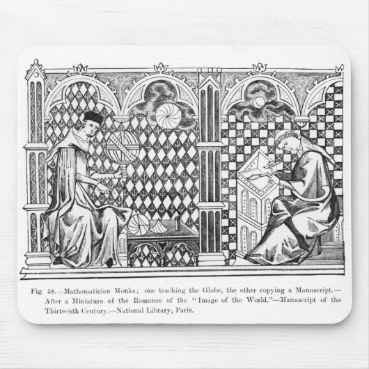 Mathematicus monks: een docent aan het Wereldbol Muismat (Voorkant)