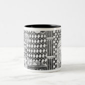 Mathematicus monks: een docent aan het Wereldbol Tweekleurige Koffiemok (Center)