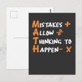 Mathematicus Wiskunde leraar algebra Geometrie Briefkaart (Voorkant / Achterkant)