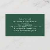 Mathematisch alkboard, Wiskunde Tutor, leraar Visitekaartje (Achterkant)