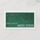 Mathematisch alkboard, Wiskunde Tutor, leraar Visitekaartje (Voorkant)