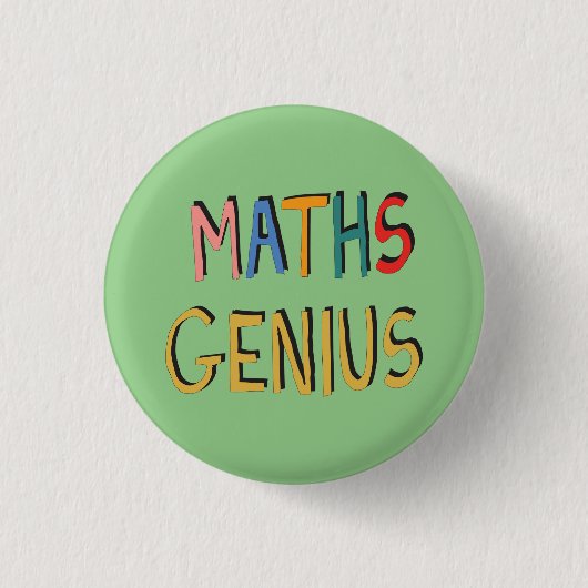 Mathematisch genius pin badge ronde button 3,2 cm (Voorkant)