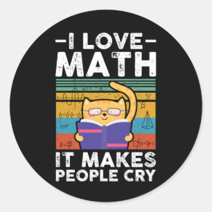 Mathematisch Ik hou van wiskunde Wiskundige ca Ronde Sticker