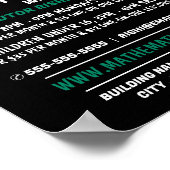 Mathematisch Logo, Wiskunde klassen Adverteren Poster (Hoek)