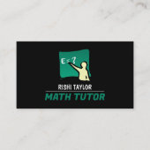 Mathematisch Logo, Wiskunde Tutor, leraar Visitekaartje (Voorkant)