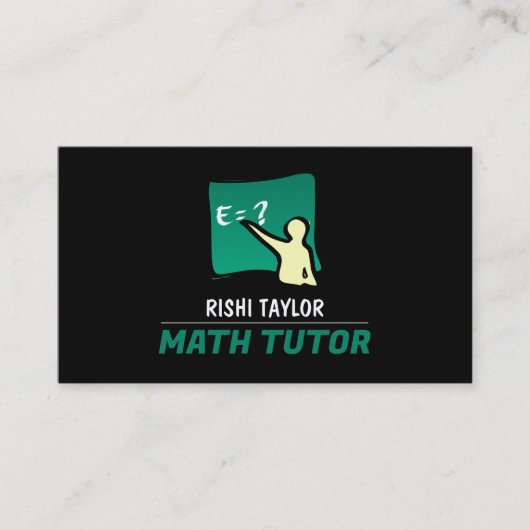 Mathematisch Logo, Wiskunde Tutor, leraar Visitekaartje (Voorkant)