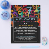 Mathematisch nummerontwerp, Wiskunde klassen Adver Flyer (Enkel)