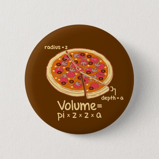 Mathematische formule van het stamboekvolume = Pi* Ronde Button 5,7 Cm (Voorkant)