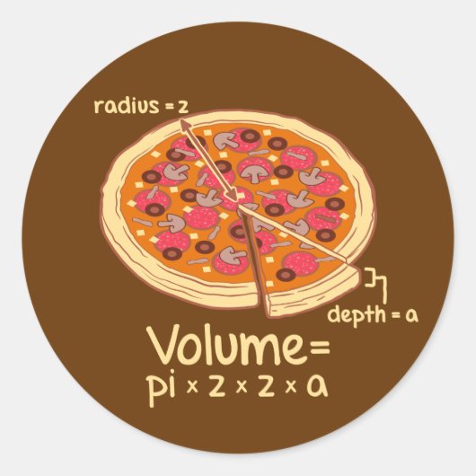 Mathematische formule van het stamboekvolume = Pi* Ronde Sticker (Voorkant)