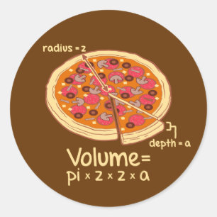 Mathematische formule van het stamboekvolume = Pi* Ronde Sticker