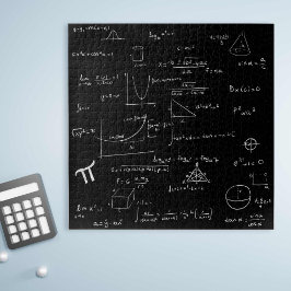 MaThematische formules en vergelijkingen zwart-wit Legpuzzel