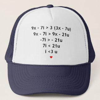 Mathematische liefde trucker pet