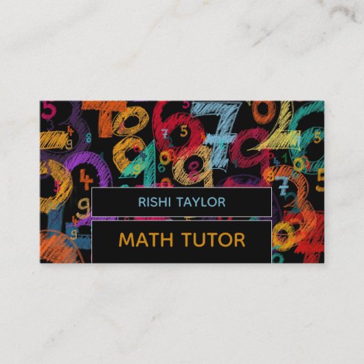 Mathemummer Design, Wiskunde Tutor, leraar Visitekaartje (Voorkant)