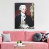 Mather Brown Portret van Thomas Jefferson Canvas Afdruk (Insitu (Woonkamer))