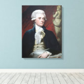Mather Brown Portret van Thomas Jefferson Canvas Afdruk (Insitu (Houten vloer))