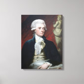 Mather Brown Portret van Thomas Jefferson Canvas Afdruk (Voorkant)