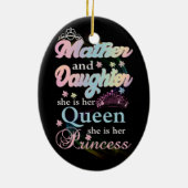 Mather en dochter is haar koningin. keramisch ornament (Achterkant)