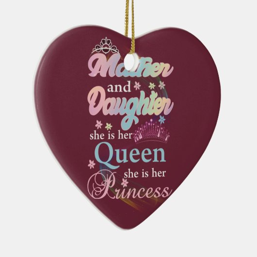 Mather en dochter is haar koningin. keramisch ornament (Rechts)