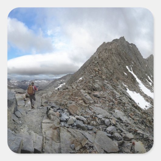 Mather Pass Storm - John Muir Trail - Sierra Vierkante Sticker (Voorkant)