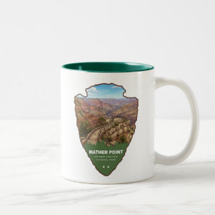 Mather Point Grand Canyon National Park Pijl Tweekleurige Koffiemok
