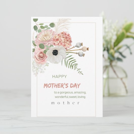 Mather's Day gefeliciteerd Kaart (Staand voorkant)