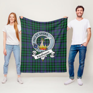 Matheson Green Clan badge Tartan Pset Fleece Deken