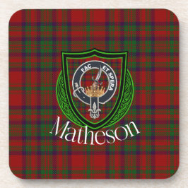 Matheson Scottish Clan Tartan & Crest Bier Onderzetter