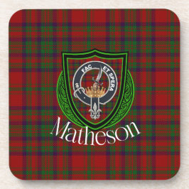 Matheson Scottish Clan Tartan & Crest Bier Onderzetter