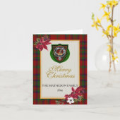 Matheson Scottish Clan Tartan & Crest Kaart (Gele Bloem)