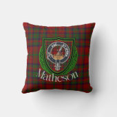 Matheson Scottish Clan Tartan & Crest Kussen (Achterkant)