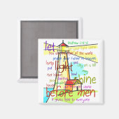 Matheüs 5:14-16 Vuurtoren 1 Magneet (Voorkant / Achterkant)