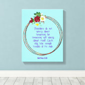 Matheüs 6: 24 | Motivatie Bijbel Quotes Verse Canvas Afdruk (Insitu (Houten vloer))