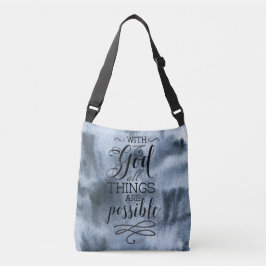 Mathew 19:23 Bijbelscriptcitaat Crossbody Tas