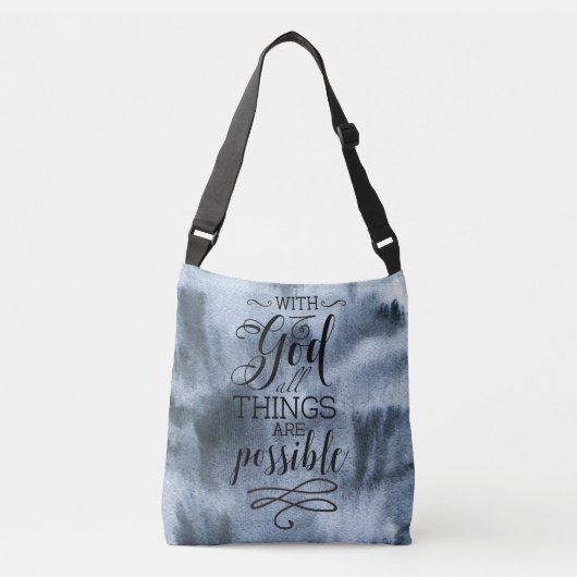 Mathew 19:23 Bijbelscriptcitaat Crossbody Tas (Voorkant)
