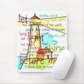 Mathew 5:14-16 vuurtoren 1 muismat (Met muis)