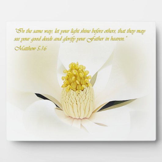 Mathew 5:16 Inspirerend Fotoplaat (Voorkant)