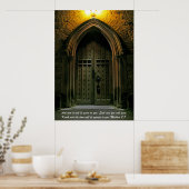 Mathew 7:7 Grote deur Poster (Keuken)
