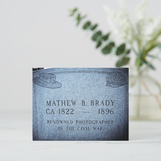 Mathew Brady - beroemde fotograaf voor de burgeroo Briefkaart (Staand voorkant)